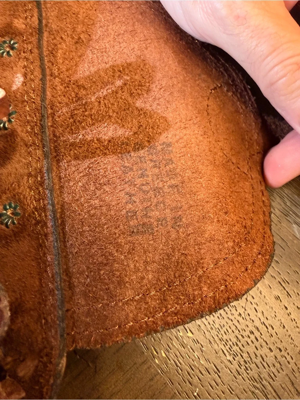 genuine leather brown mini backpack
